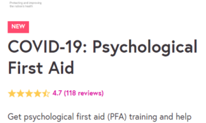 Free Psychological First Aid Training For Front Line Staff via Future Learn
