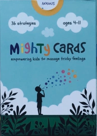 A review of 'Mighty Cards,' a resource for empowering kids to manage tricky emotions by: www.senresourcesblog.com