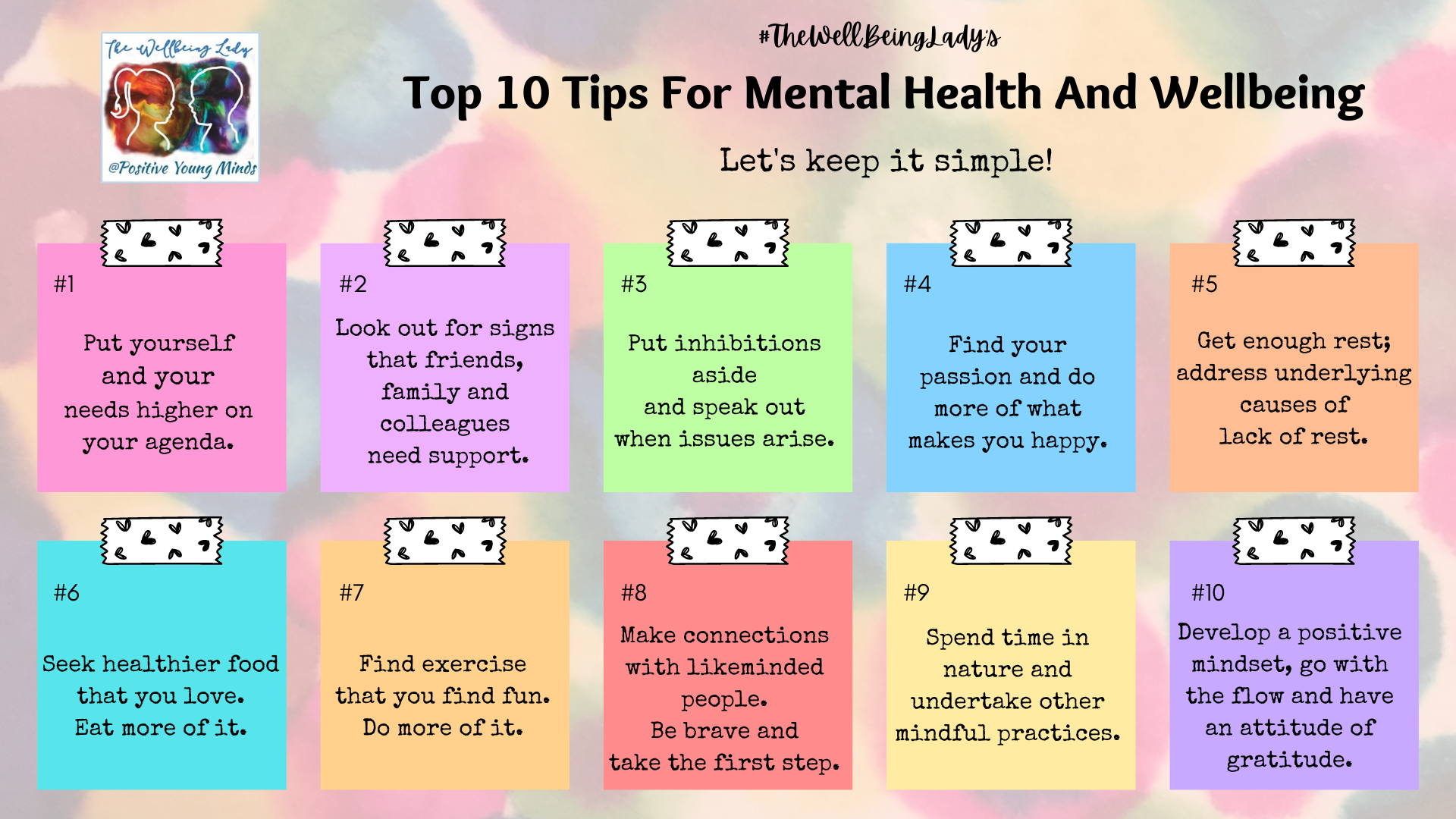 Top 10 Tips For Mental Health - Positive Young Minds